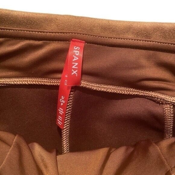 Spanx Faux Suede Rich Caramel Leggings - Picture 10 of 11
